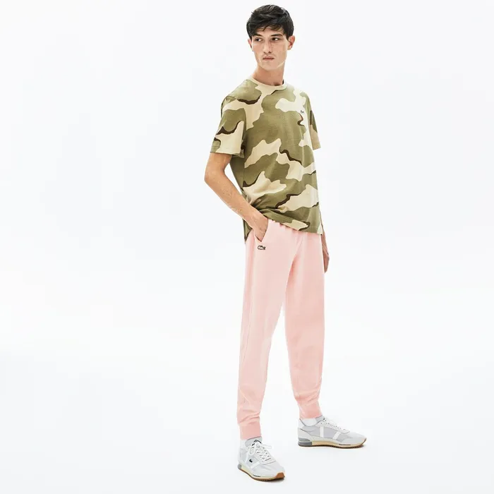 Unisex LIVE Cotton Fleece Sweatpants Light Pink Mens Lacoste Pants and Shorts USA