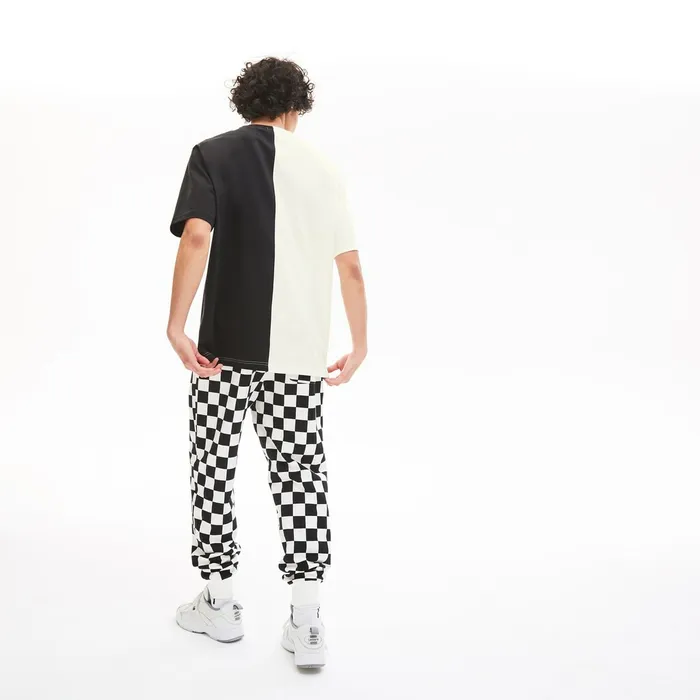 Unisex LIVE Graphic Print Cotton Tshirt WhiteBlack Mens Lacoste TShirts Store