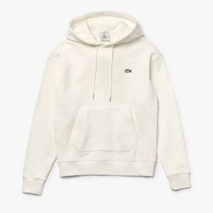 Unisex LIVE Kangaroo Pocket Hooded Sweatshirt White Womens Lacoste Sweaters and Sweatshirts Shop Online