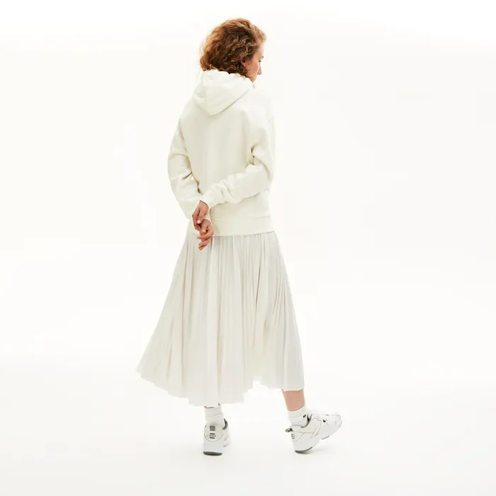 Unisex LIVE Kangaroo Pocket Hooded Sweatshirt White Womens Lacoste Sweaters and Sweatshirts Shop Online
