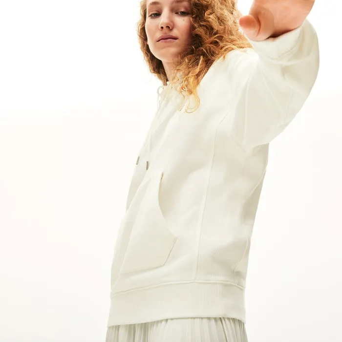 Unisex LIVE Kangaroo Pocket Hooded Sweatshirt White Womens Lacoste Sweaters and Sweatshirts Shop Online