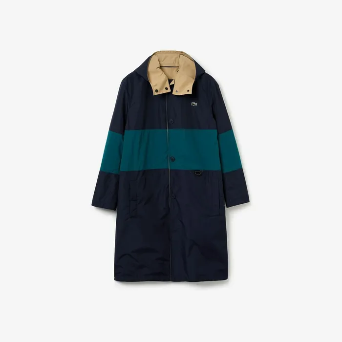 Unisex LIVE Reversible Peacoat BeigeNavy BlueGreen Mens Lacoste Jackets and Coats Gift Ideas