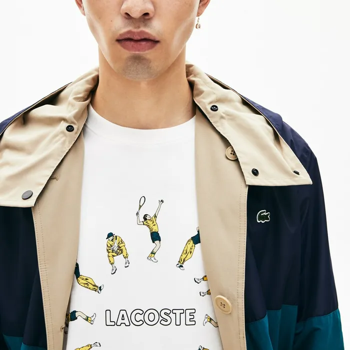 Unisex LIVE Reversible Peacoat BeigeNavy BlueGreen Mens Lacoste Jackets and Coats Gift Ideas