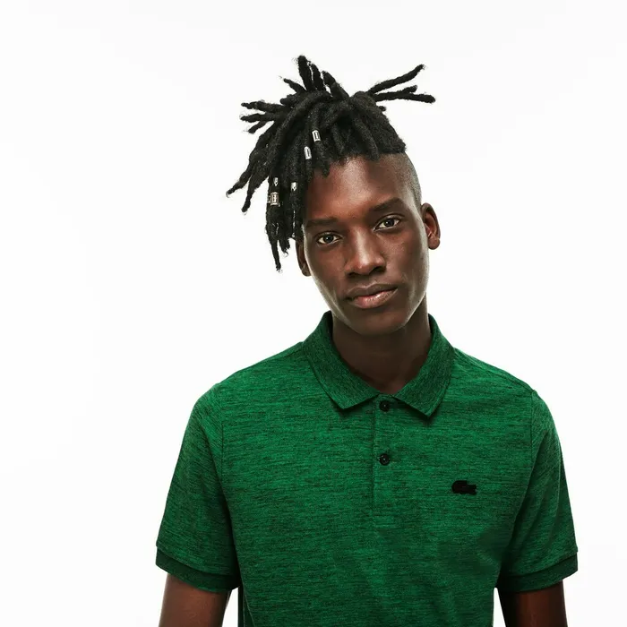 Unisex LIVE Slim Fit Stretch Mini Piqu Polo Green Mens Lacoste Polos Casaul