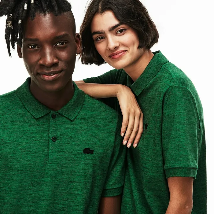Unisex LIVE Slim Fit Stretch Mini Piqu Polo Green Mens Lacoste Polos Casaul