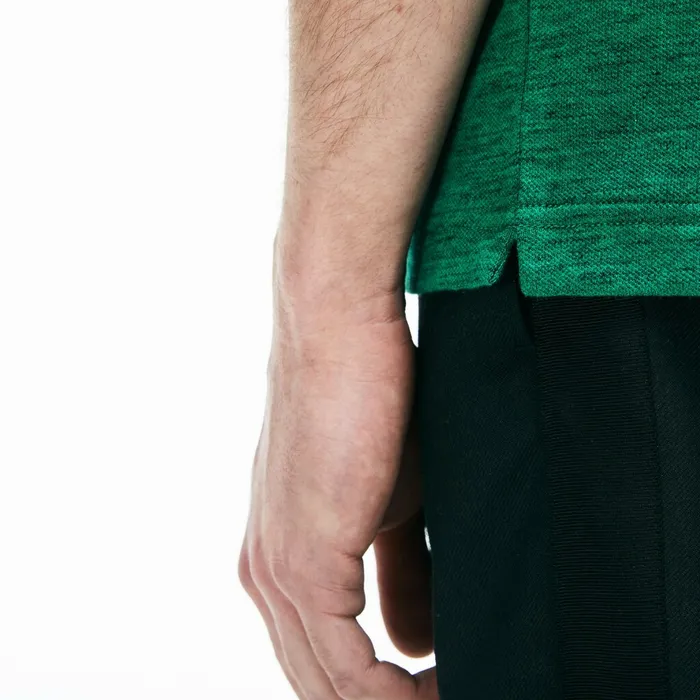 Unisex LIVE Slim Fit Stretch Mini Piqu Polo Green Mens Lacoste Polos Casaul