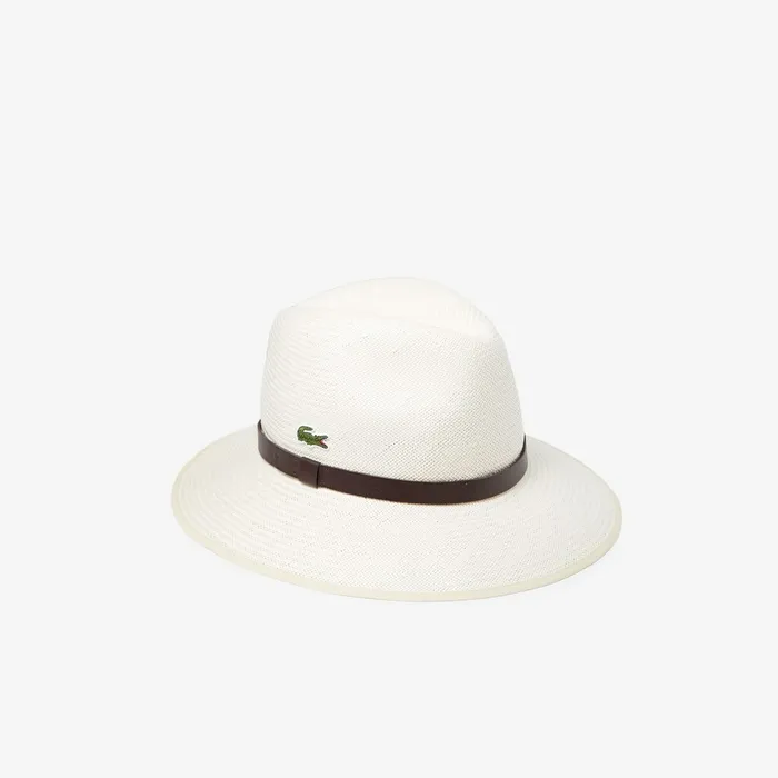 Unisex SPORT Miami Open Woven Tennis Hat With Cord Beige Mens Lacoste Caps and Hats Cheap On Sale
