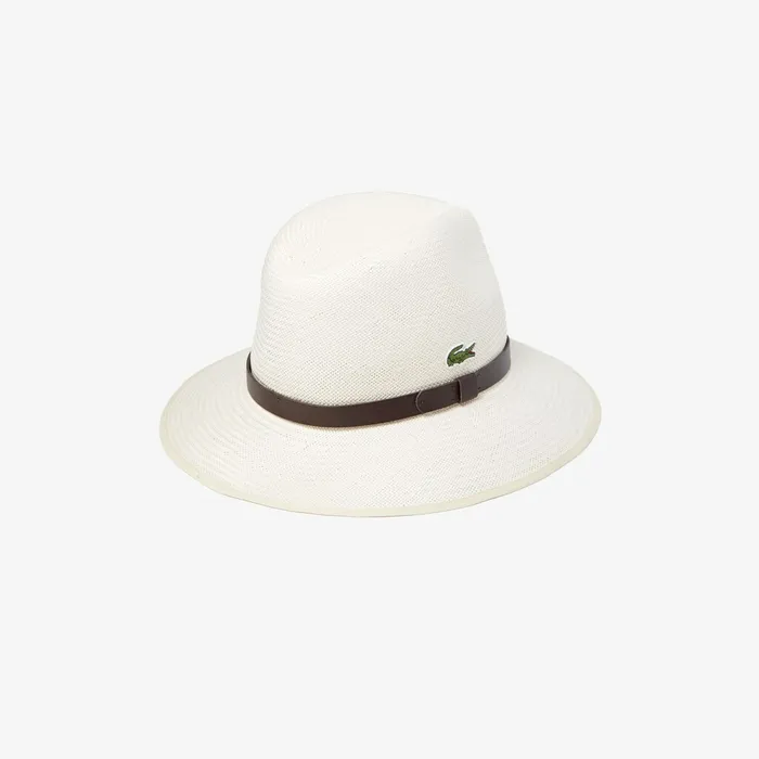 Unisex SPORT Miami Open Woven Tennis Hat With Cord Beige Mens Lacoste Caps and Hats Cheap On Sale