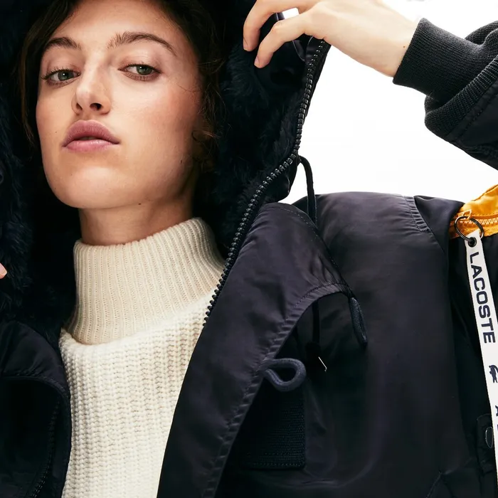 Unisex x Alpha Industries Colorblock Flightjacket Dark GreyNavy BlueGreenYellow Mens Lacoste Jackets and Coats On Sale