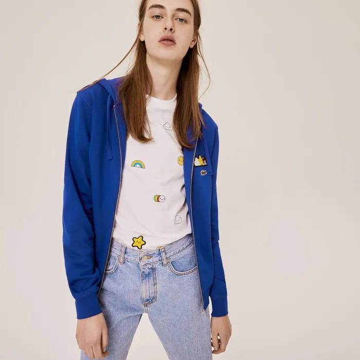 Unisex x FriendsWithYou Design Zippered Jacket Blue Womens Lacoste Sweaters and Sweatshirts Popular
