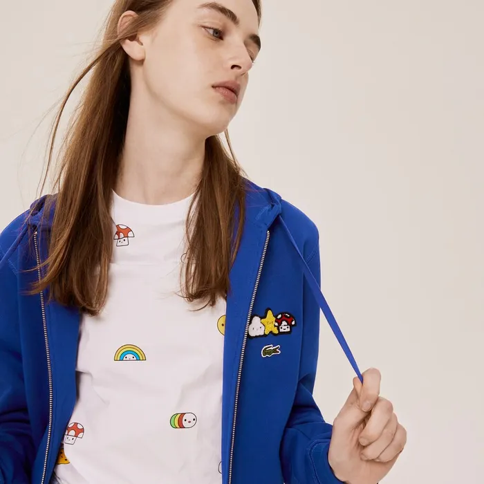 Unisex x FriendsWithYou Design Zippered Jacket Blue Womens Lacoste Sweaters and Sweatshirts Popular