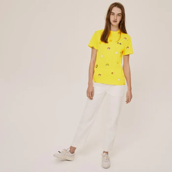 Unisex x FriendsWithYou LimitedEdition Graphic Tshirt Yellow Mens Lacoste TShirts For Sale