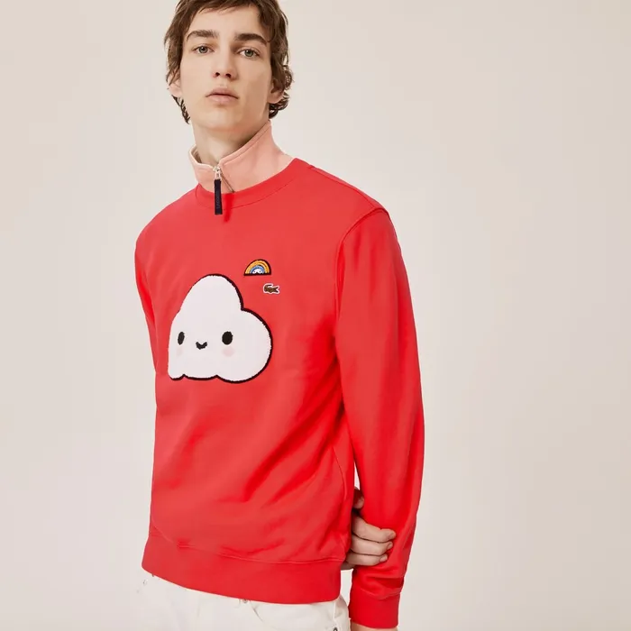 Unisex x FriendsWithYou Print Sweatshirt Red Womens Lacoste Sweaters and Sweatshirts Shop Online