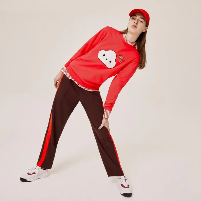 Unisex x FriendsWithYou Print Sweatshirt Red Womens Lacoste Sweaters and Sweatshirts Shop Online