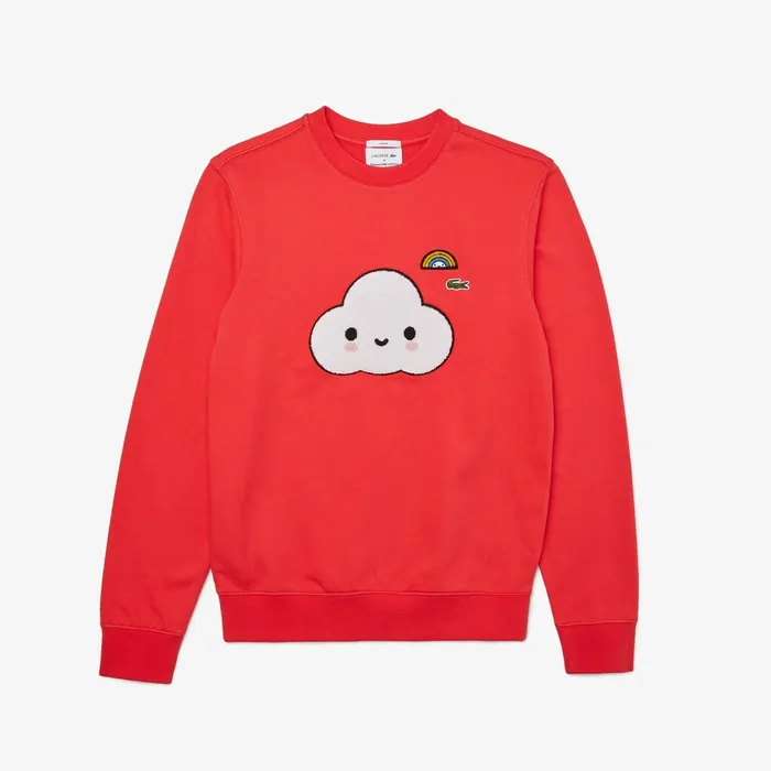 Unisex x FriendsWithYou Print Sweatshirt Red Womens Lacoste Sweaters and Sweatshirts Shop Online
