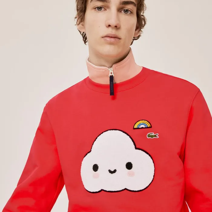 Unisex x FriendsWithYou Print Sweatshirt Red Womens Lacoste Sweaters and Sweatshirts Shop Online