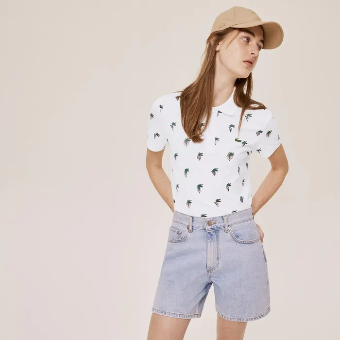 Unisex x JeanMichel Tixier Print Regular Fit Polo Shirt White Mens Lacoste Polos Online Store