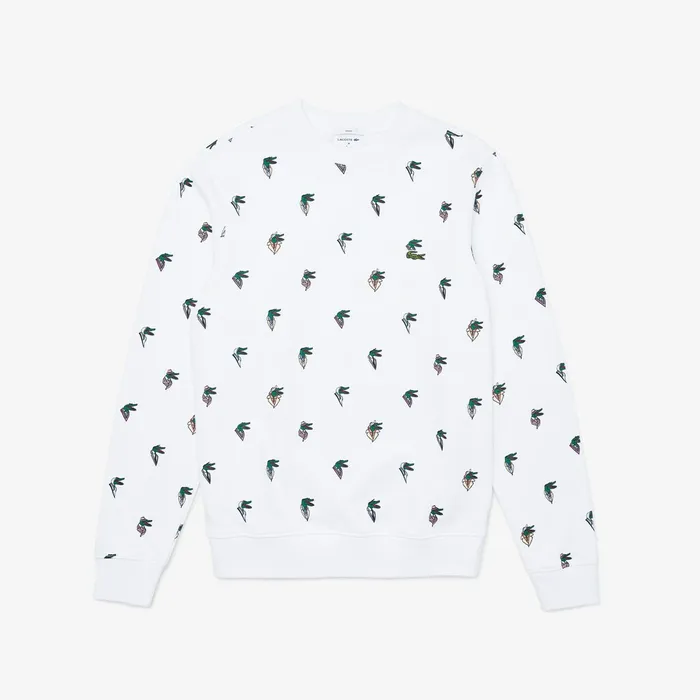 Unisex x JeanMichel Tixier Print Sweatshirt White Womens Lacoste Sweaters and Sweatshirts Outlet