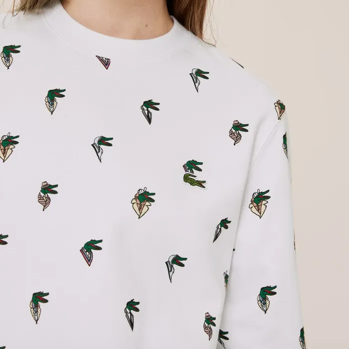 Unisex x JeanMichel Tixier Print Sweatshirt White Womens Lacoste Sweaters and Sweatshirts Outlet
