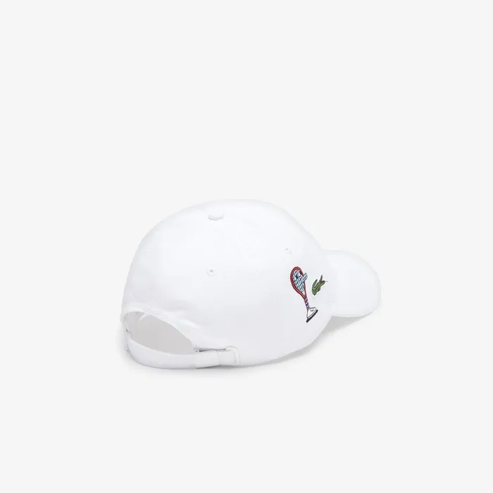 Unisex x Jeremyville Design Cotton Cap White Mens Lacoste Caps and Hats Online