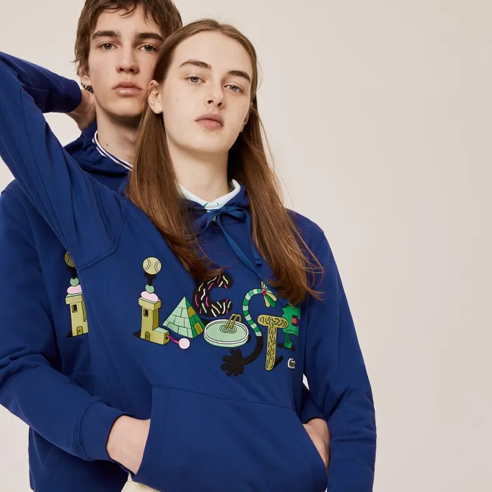 Unisex x Jeremyville Print Hooded Sweatshirt Navy Blue Womens Lacoste Sweaters and Sweatshirts Online Outlet Store Unisex x Jeremyville Print Hooded Sweatshirt Navy Blue Womens Lacoste Sweaters and Sweatshirts Online Outlet Store