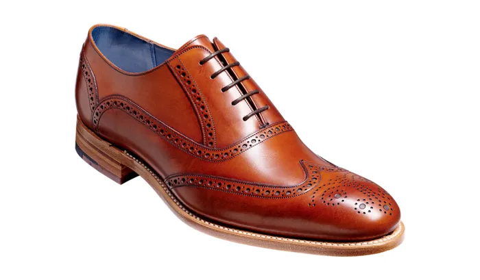 Valiant 8211 Antique Rosewood Calf Mens Barker Shoes Brogues