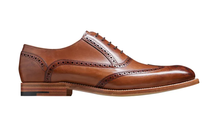 Valiant 8211 Brown Hand Painted Mens Barker Shoes Brogues