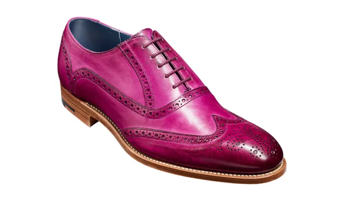 Valiant 8211 Purple Hand Painted Mens Barker Shoes Brogues