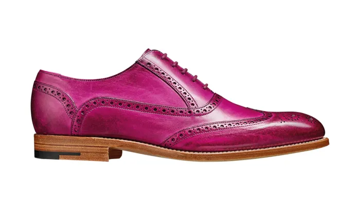 Valiant 8211 Purple Hand Painted Mens Barker Shoes Brogues