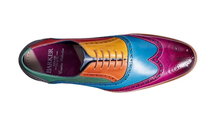 Valiant Multi 8211 Multi Coloured Mens Barker Shoes Brogues