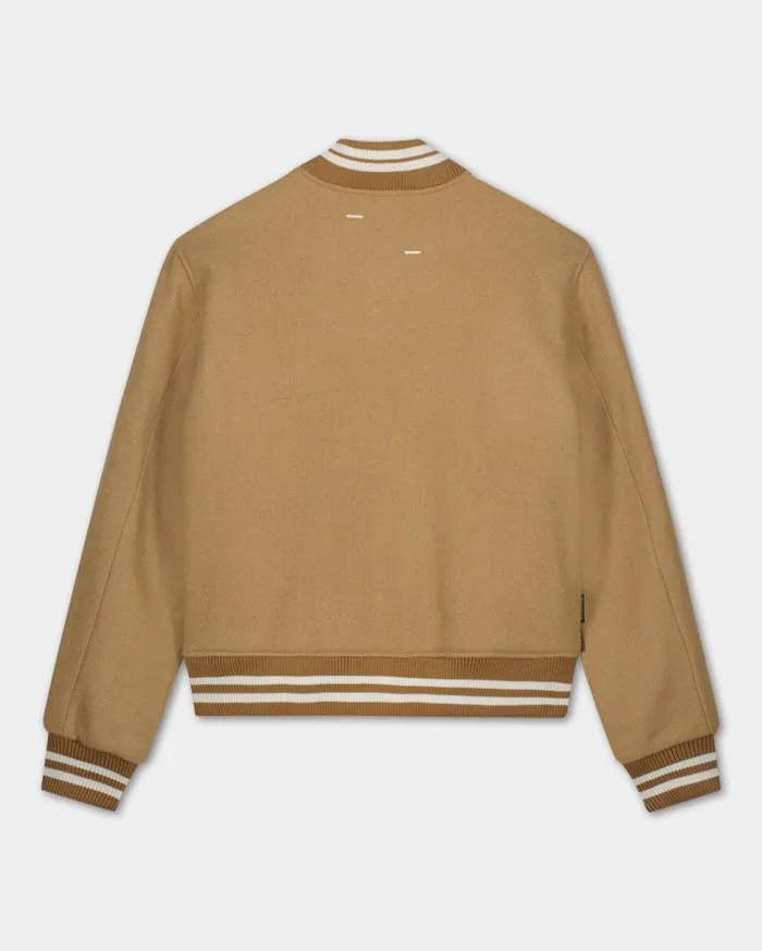 Varsity Jacket Camel Beige MenWomen Filling Pieces Coats and Jackets