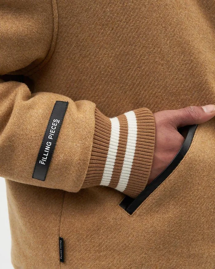 Varsity Jacket Camel Beige MenWomen Filling Pieces Coats and Jackets