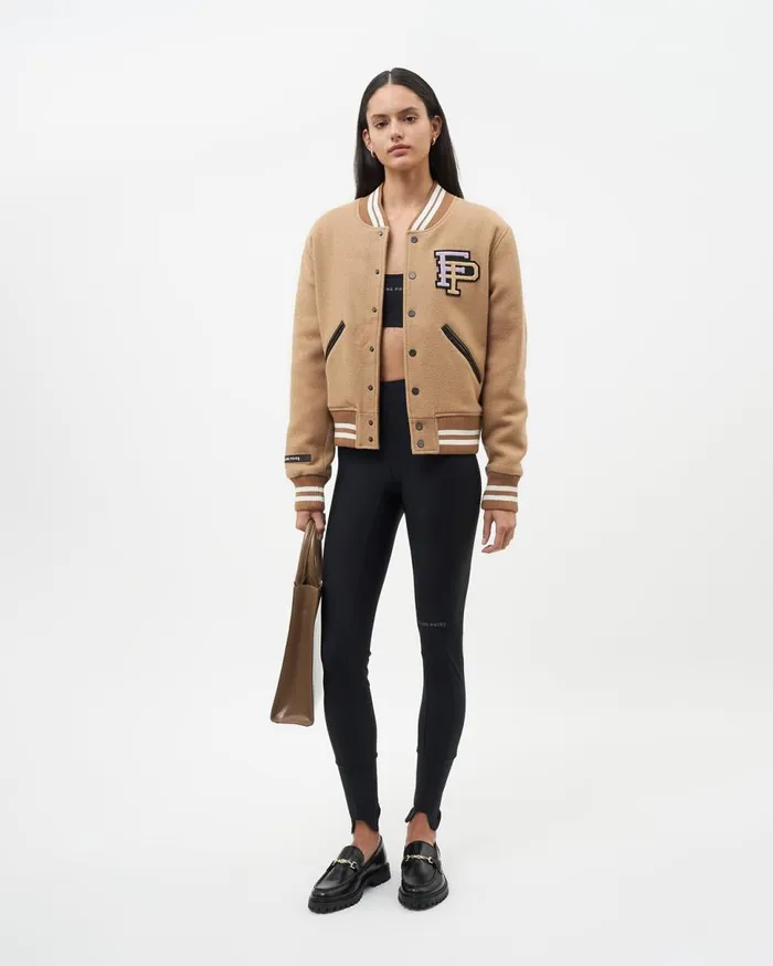 Varsity Jacket Camel Beige WomenMen Filling Pieces Coats and Jackets