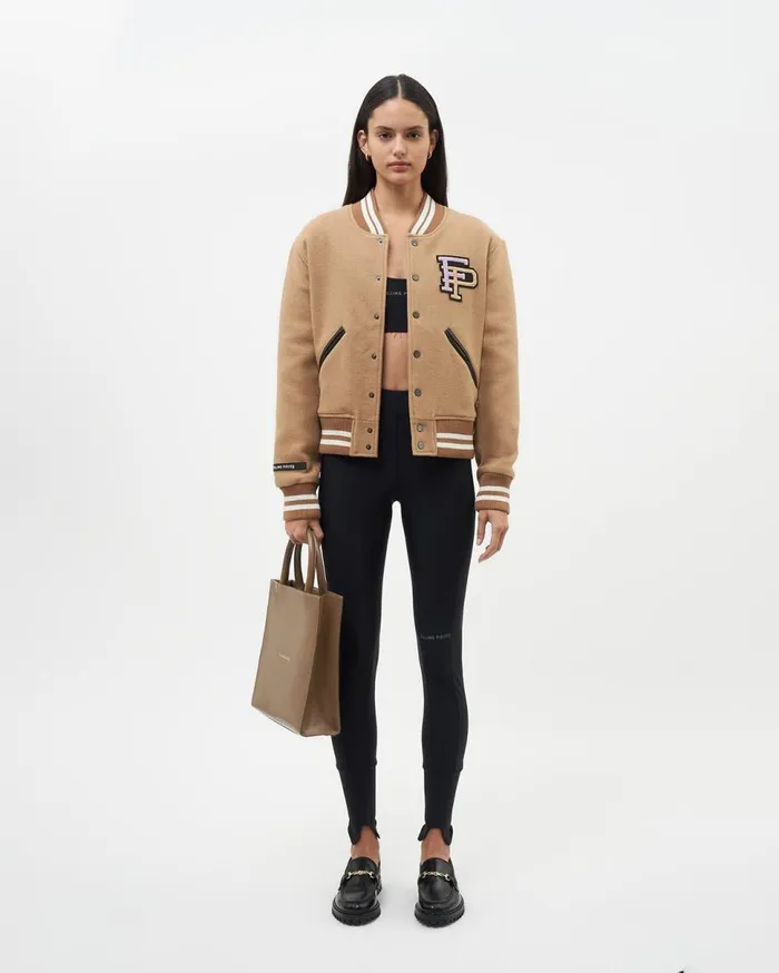 Varsity Jacket Camel Beige WomenMen Filling Pieces Coats and Jackets