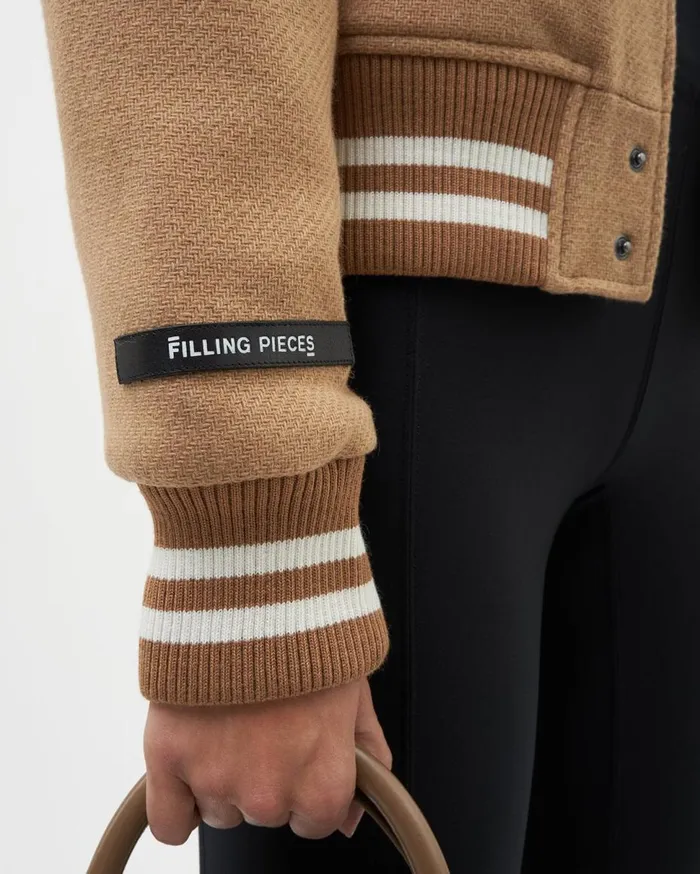 Varsity Jacket Camel Beige WomenMen Filling Pieces Coats and Jackets