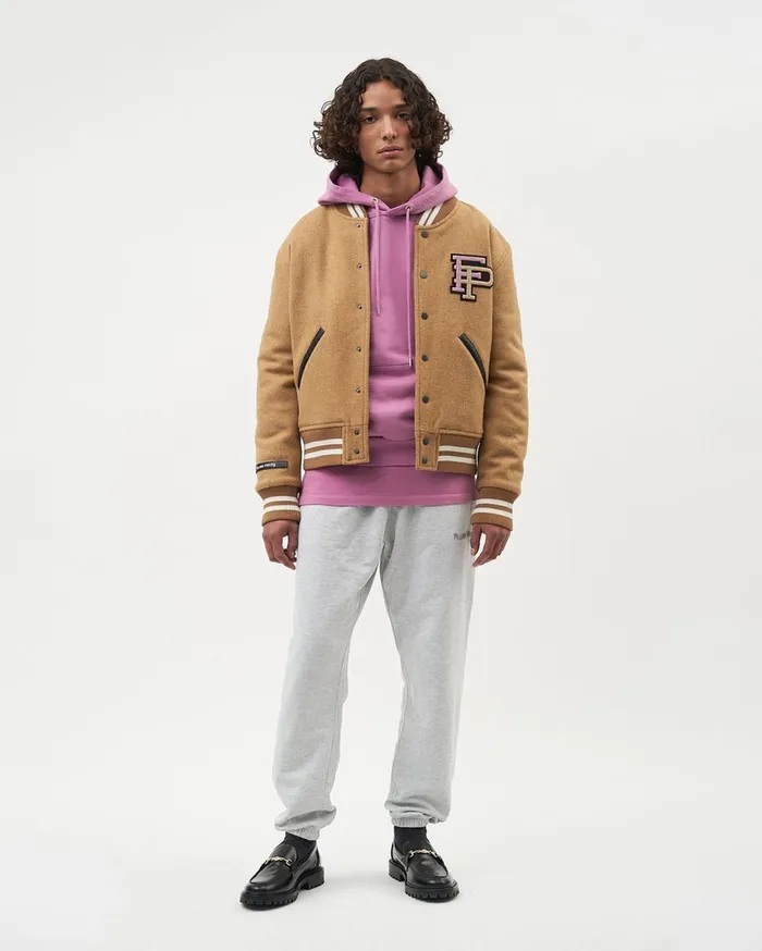 Varsity Jacket Camel Beige WomenMen Filling Pieces Coats and Jackets
