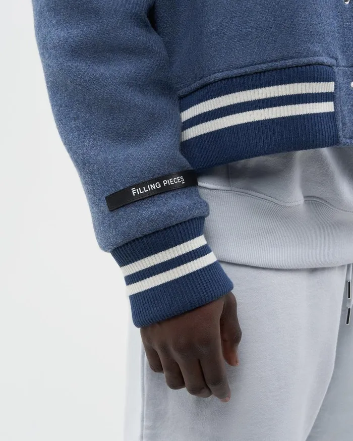 Varsity Jacket Horizon Blue WomenMen Filling Pieces Coats and Jackets