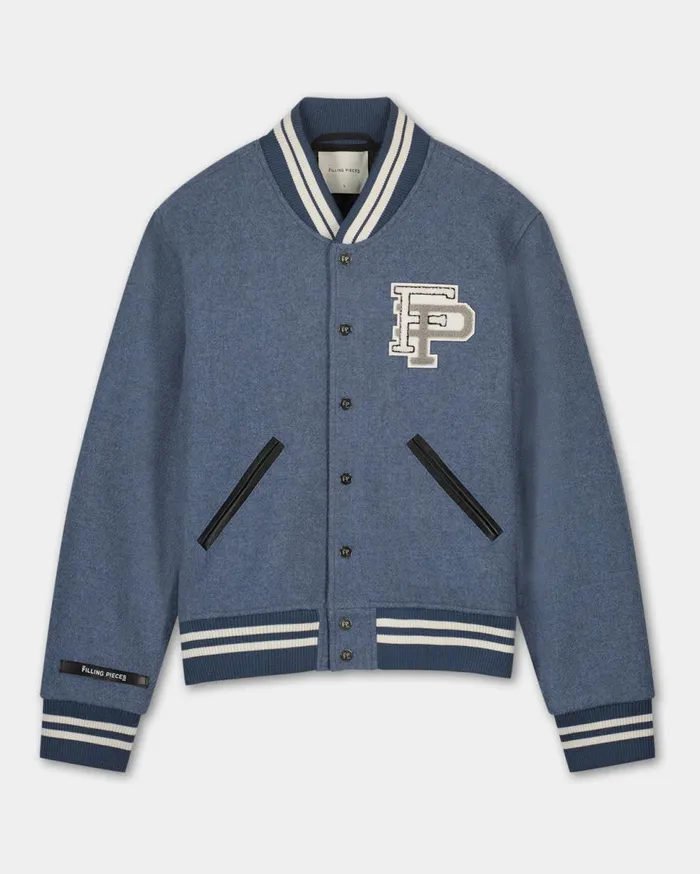 Varsity Jacket Horizon Blue WomenMen Filling Pieces Coats and Jackets