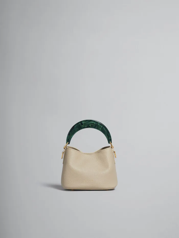 Venice Mini Bucket Bag In Light Brown Leather Women Marni Shoulder Bags