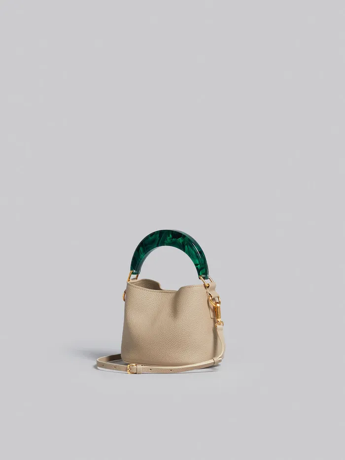 Venice Mini Bucket Bag In Light Brown Leather Women Marni Shoulder Bags