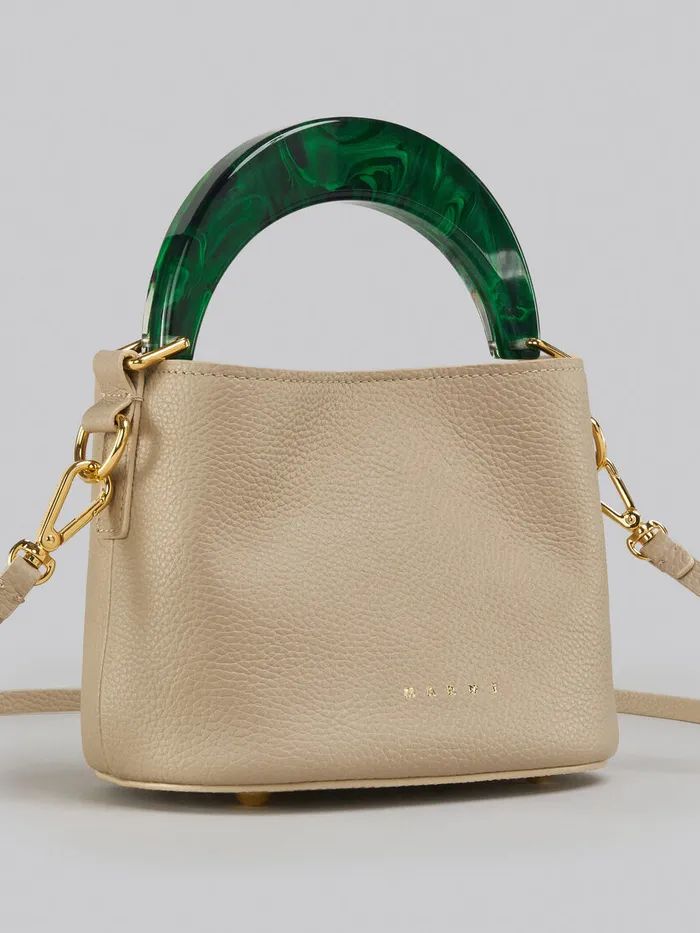Venice Mini Bucket Bag In Light Brown Leather Women Marni Shoulder Bags