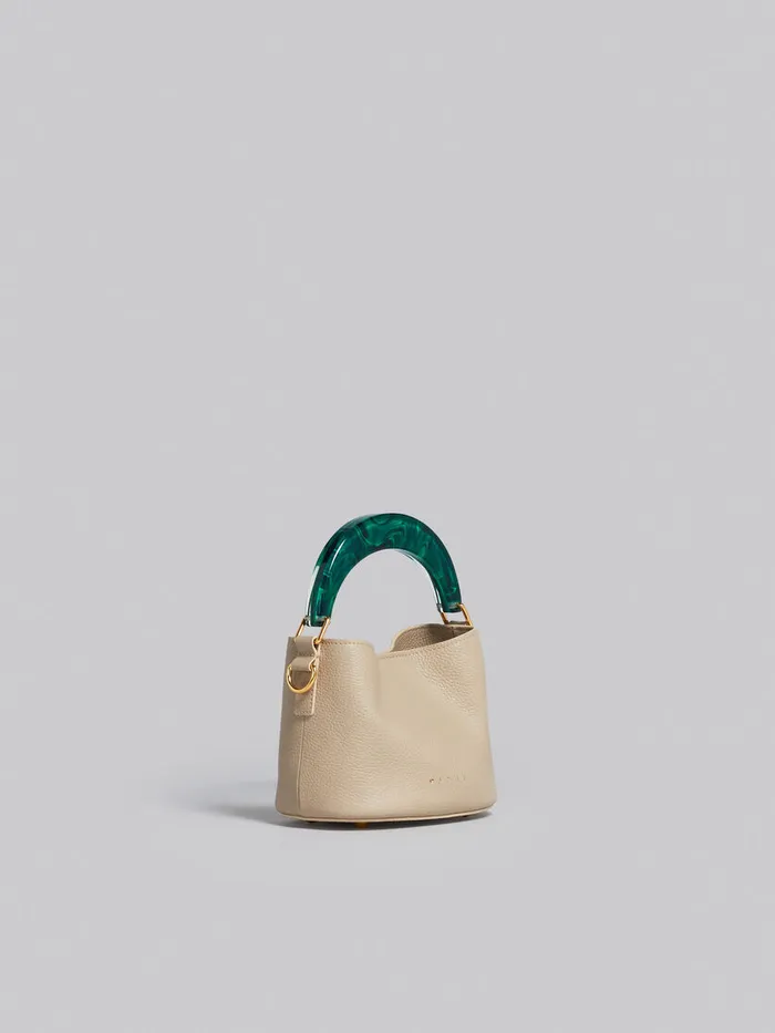 Venice Mini Bucket Bag In Light Brown Leather Women Marni Shoulder Bags