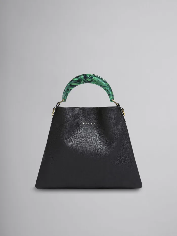 Venice Small Bag In Black Leather Women Marni Handbags