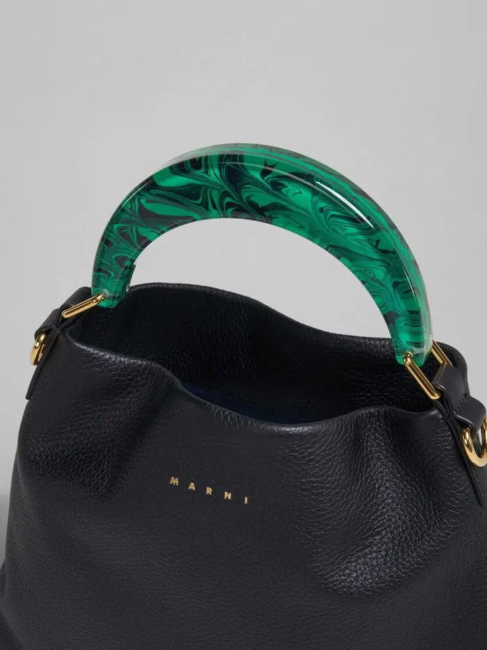 Venice Small Bag In Black Leather Women Marni Handbags