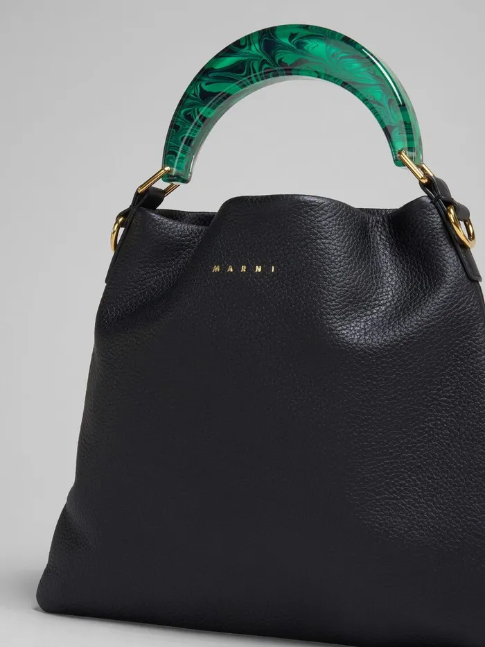 Venice Small Bag In Black Leather Women Marni Handbags