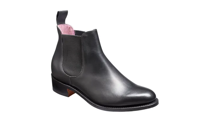 Violet 8211 Black Calf Elastic Womens Barker Shoes Boots