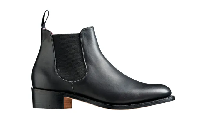 Violet 8211 Black Calf Elastic Womens Barker Shoes Boots