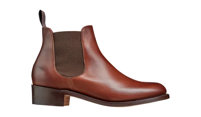 Violet 8211 Walnut Calf Brown Elastic Womens Barker Shoes Boots