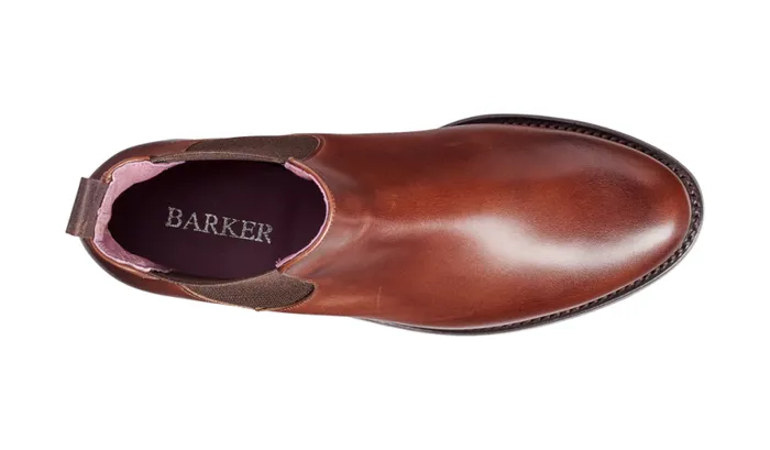 Violet 8211 Walnut Calf Brown Elastic Womens Barker Shoes Boots