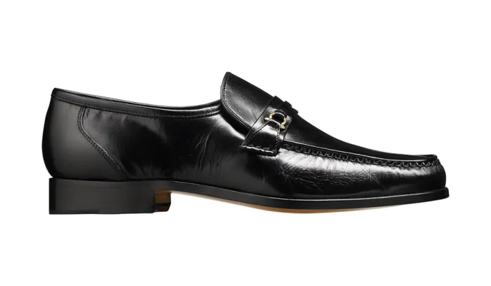 Wade 8211 Black Kid Mens Barker Shoes Loafers
